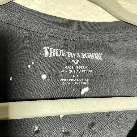 True religion Distressed tee size: S - Picture 2 of 6
